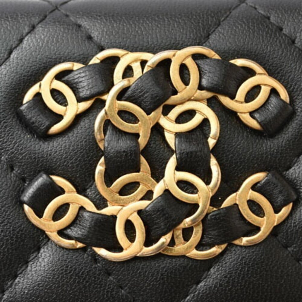 CHANEL Black Lambskin Leather Wallet - Picture 14 of 14